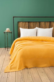 L'essentiel linge de maison Colcha doble Muslin Amarillo 220 x 250 cm